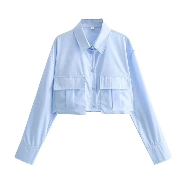 Levoire | Croppipaita Top Sininen