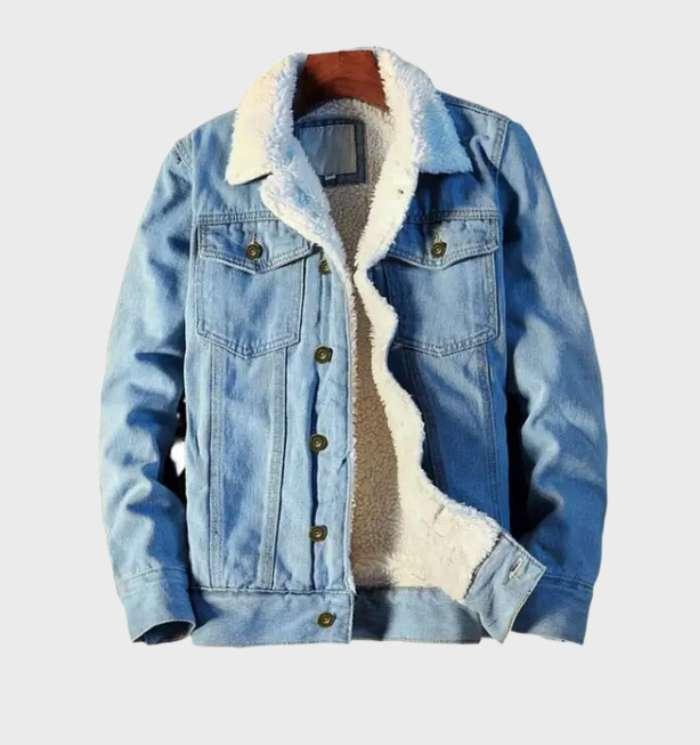 Levoire | Veste En Jean Avec Doublure En Polaire Bleu