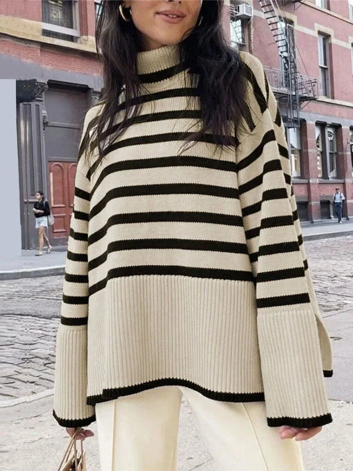 Levoire | Pull Rayé Chic Beige