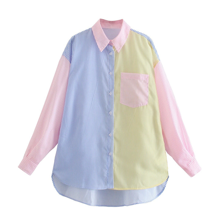 Levoire | Blouse - Une Blouse Colorée Et Unique Pour Femme Bleu Jaune