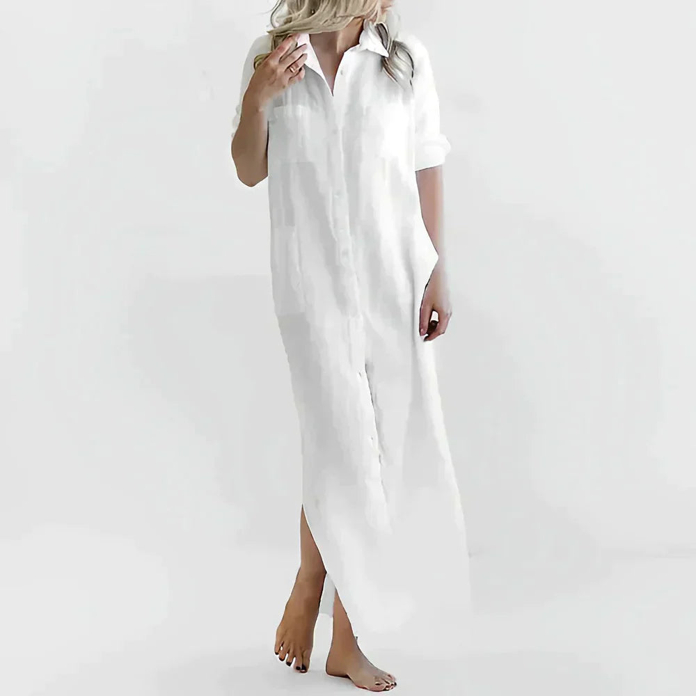 Levoire | Robe Longue Pour Femmes Emilia Blanc