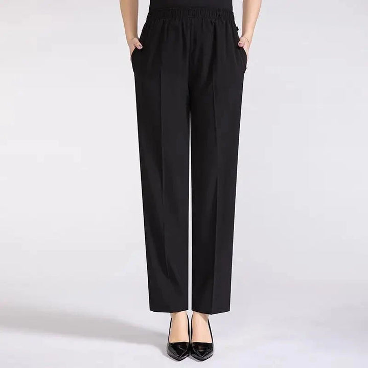 Levoire | Pantalons Stretch Élégants Pour Femme Taille Haute Noir