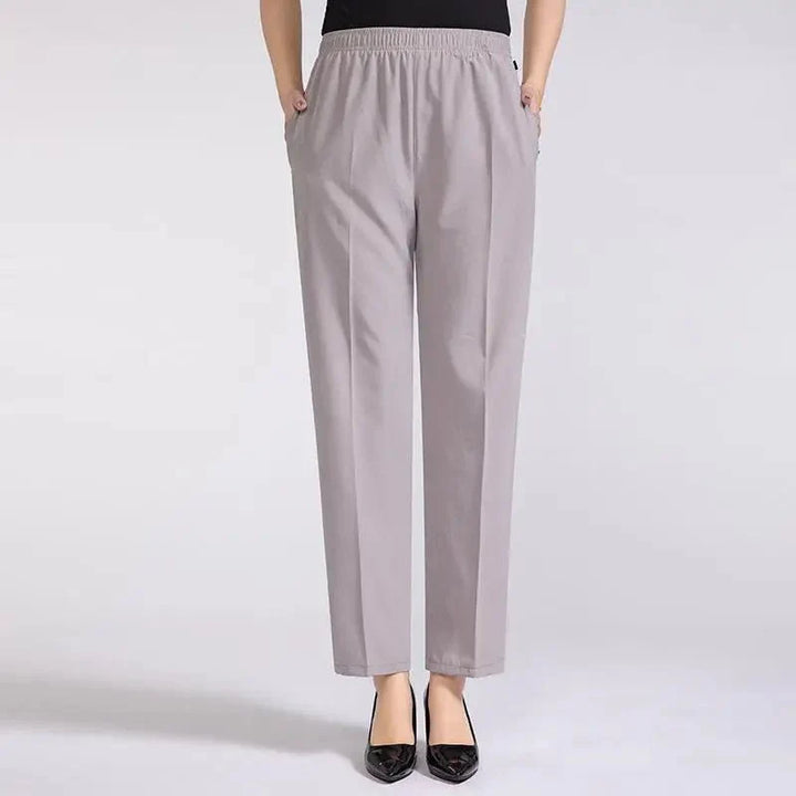 Levoire | Pantalons Stretch Élégants Pour Femme Taille Haute Gris clair