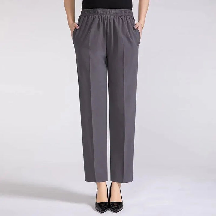 Levoire | Pantalons Stretch Élégants Pour Femme Taille Haute Gris Foncé