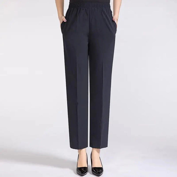 Levoire | Pantalons Stretch Élégants Pour Femme Taille Haute Bleu foncé