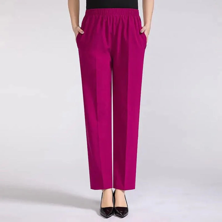 Levoire | Pantalons Stretch Élégants Pour Femme Taille Haute Rot Lila