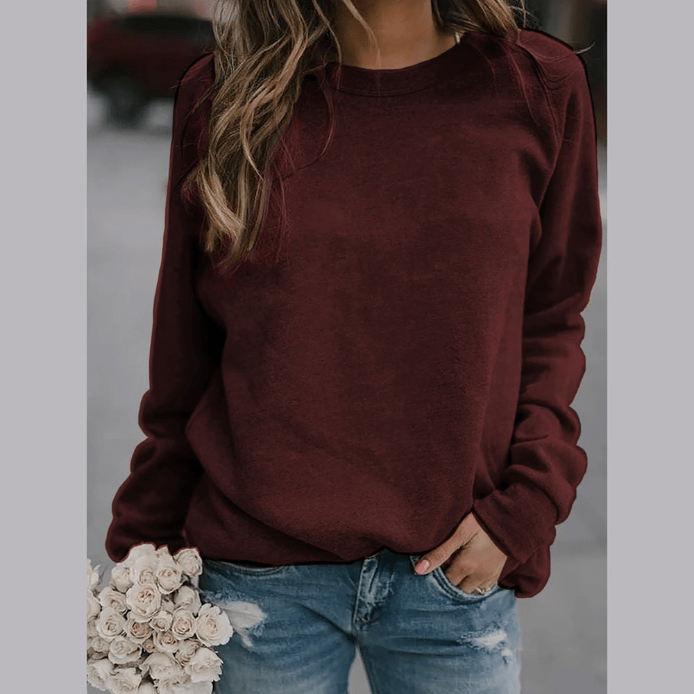 Levoire | Sweat Décontracté Confort Femme Bordeaux Rouge