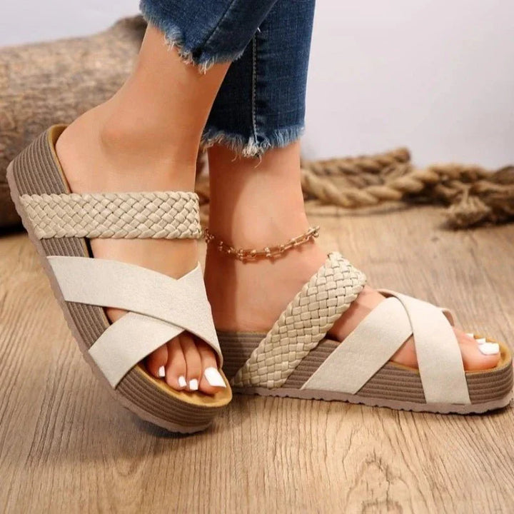 Levoire | Sandales Gladiateur Femme Beige