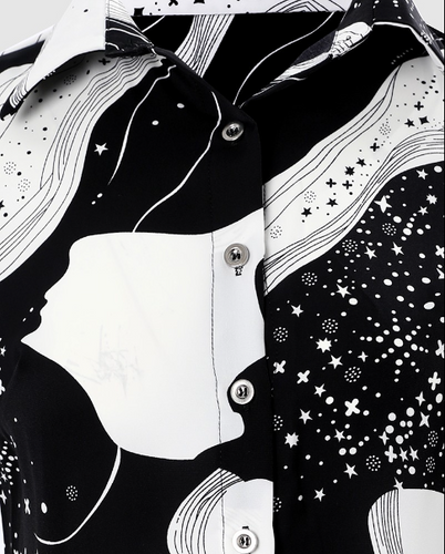 Levoire | Chemise noire et blanche pour femmes