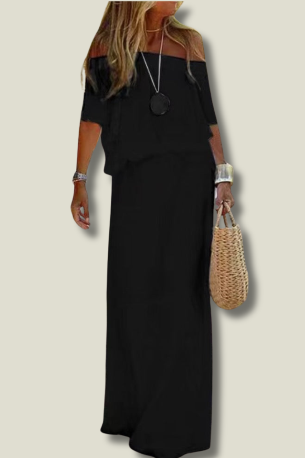 Levoire | Robe Maxi Décolletée Noir