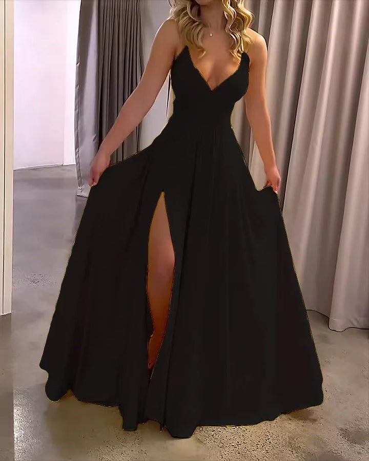 Levoire | Robe Avec Fente Noir