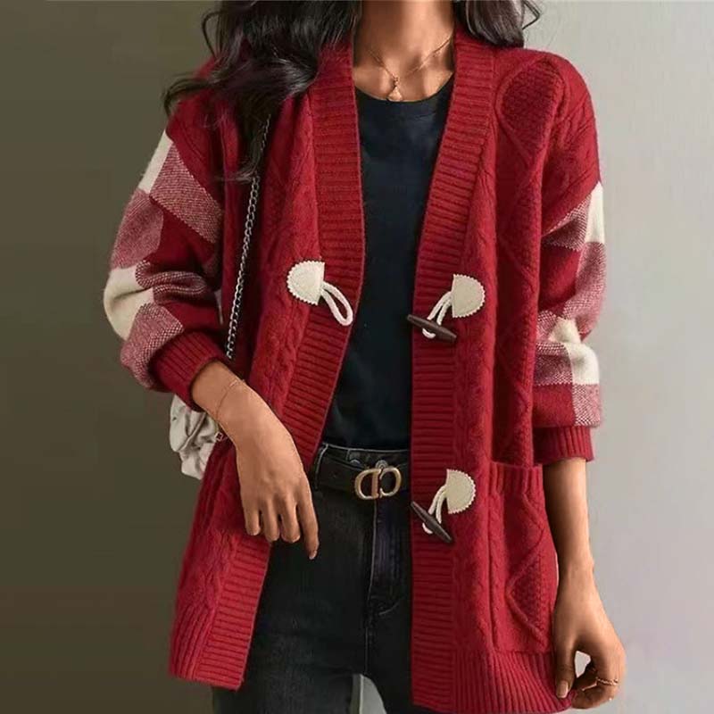 Levoire | Veste En Tricot À Carreaux Vintage Rot Taille unique